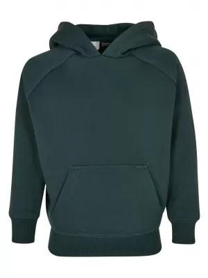 Dječja dukserica URBAN CLASSICS UCK014 TAMNOZELENE BOJE