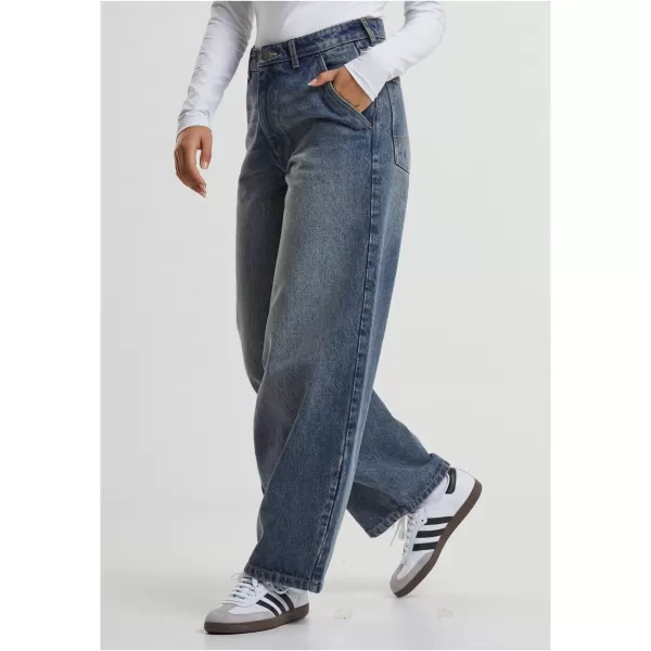  Ženske traperice URBAN CLASSICS TB7099 NOVA TAMNOPLAVA ISPRANA 