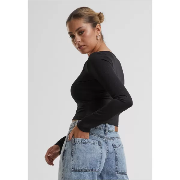  Ženska majica kratkih rukava URBAN CLASSICS TB6996 CRNA 