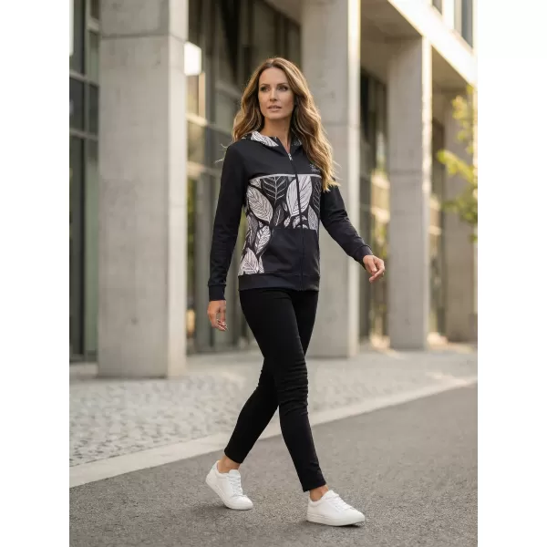  Ženska premium majica s patentnim zatvaračem ALTISPORT VOJ/ALW061MI02 CRNO-BIJELO 