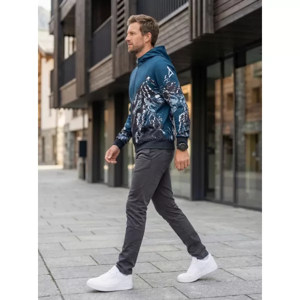  Muška dukserica na zip premium ALTISPORT VOJ/ALM059MI02 MORNARICA 