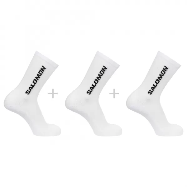  Čarape SALOMON EVERYDAY CREW 3-PACK LC2086000 BIJELO/BIJELO/BIJELO 