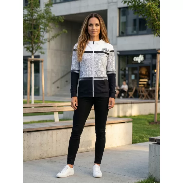  Ženska premium majica s patentnim zatvaračem ALTISPORT VOJ/ALW023MI02 CRNO-BIJELO 