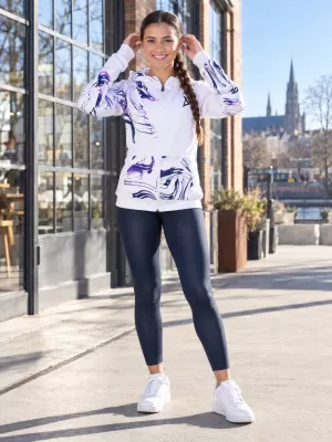 Ženska dukserica na Zip Premium ALTISPORT VOJ/ALW064MI02 BIJELI -VIOLET