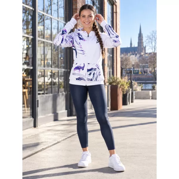  Ženska dukserica na Zip Premium ALTISPORT VOJ/ALW064MI02 BIJELI -VIOLET 