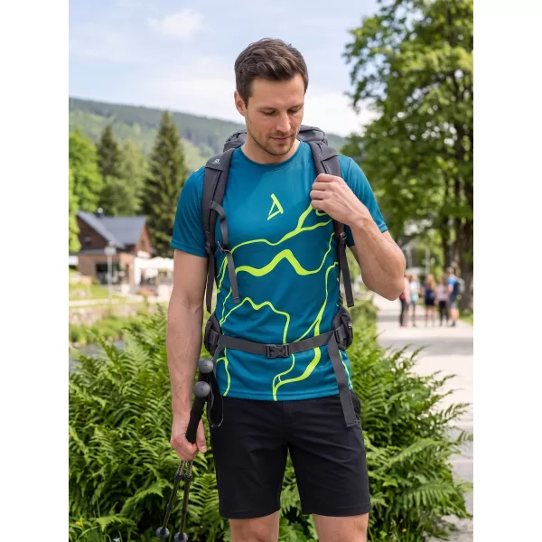  Muška premium funkcionalna majica ALTISPORT VOJ/ALM073TR01 TAMNO-FLUO ŽUTA 