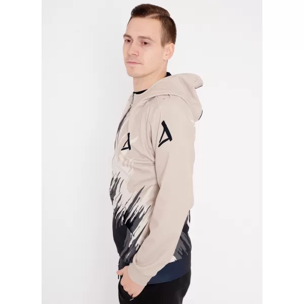  Muška dukserica na zip premium ALTISPORT VOJ/ALM006MI02 CRNA -BRANA 