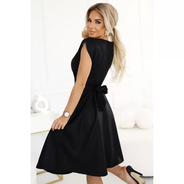  Haljina NUMOCO SCARLETT 348-10 CRNI SA SJAJEM 