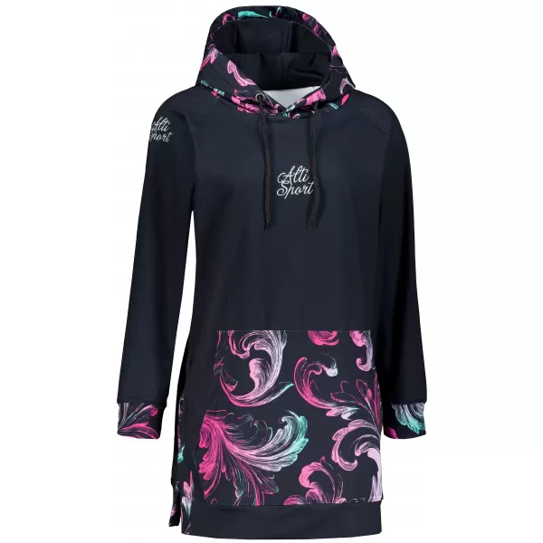 Ženska funkcionalna dukserica premija ALTISPORT VOJ/ALW065MI03 CRNO -PINK 