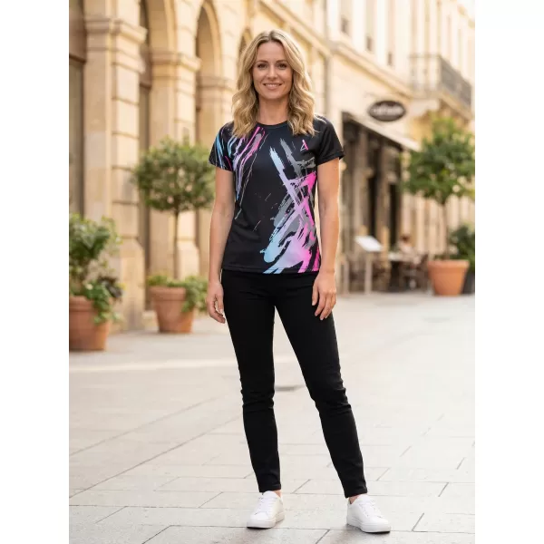  Ženska funkcionalna majica premium ALTISPORT VOJ/ALW074TR01 CRNO -PINK 