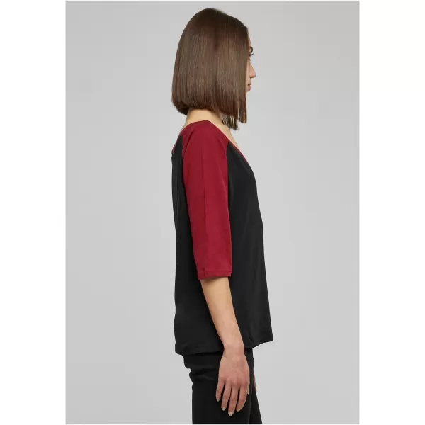 Košulja URBAN CLASSICS TB733 CRNA/BORDO 