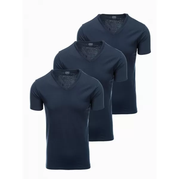  Košulja OMBRE OM-TSBS-0233 3X MORNARSKO PLAVA 