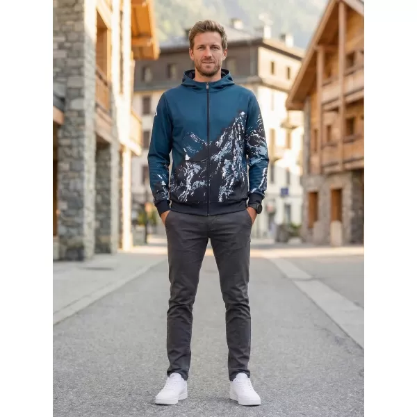  Muška dukserica na zip premium ALTISPORT VOJ/ALM059MI02 MORNARICA 