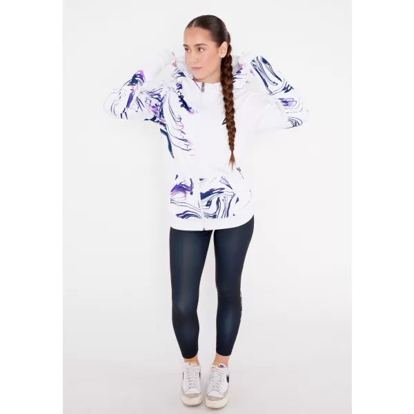  Ženska dukserica na Zip Premium ALTISPORT VOJ/ALW064MI02 BIJELI -VIOLET 