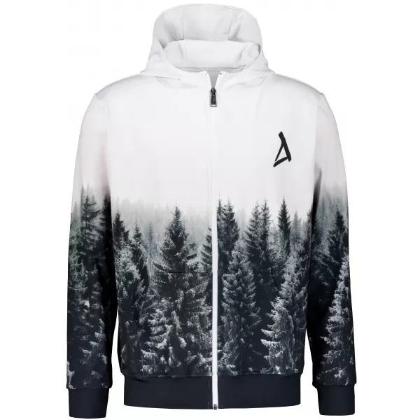  Muška dukserica na zip premium ALTISPORT VOJ/ALM058MI02 BIJELA -ZGRAMA 