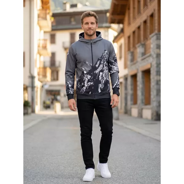  Muška dukserica na zip premium ALTISPORT VOJ/ALM059MI02 SIVA 