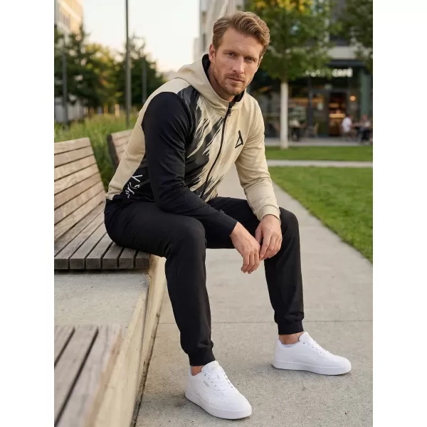 Muška dukserica na zip premium ALTISPORT VOJ/ALM006MI02 CRNA -BRANA 