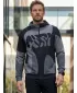 Muška dukserica na zip premium ALTISPORT VOJ/ALM056MI02 CRNI