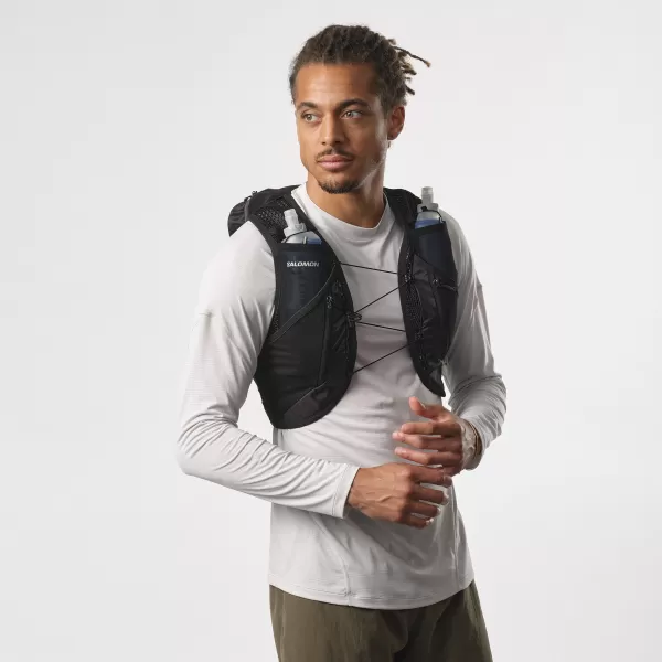  Muški ruksak SALOMON ACTIVE SKIN 12 SET LC2177400 CRNO/METALNO 