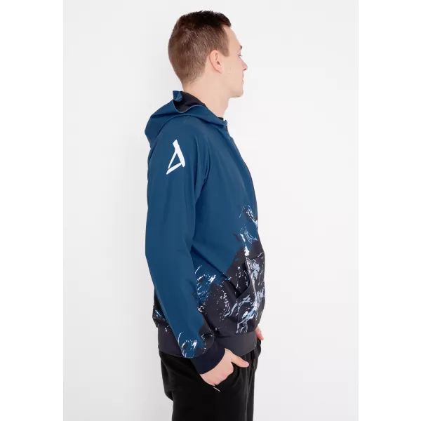  Muška dukserica na zip premium ALTISPORT VOJ/ALM059MI02 MORNARICA 