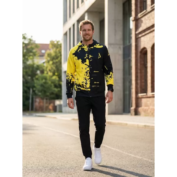  Muška vrhunska majica s patentnim zatvaračem ALTISPORT VOJ/ALM057MI02 FLUO ŽUTA 