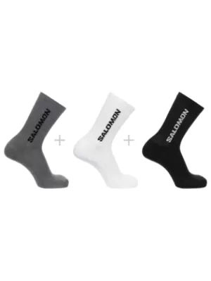 Čarape SALOMON EVERYDAY CREW 3-PACK LC2086200 CRNO/BIJELI/MED SIVI MELANŽ