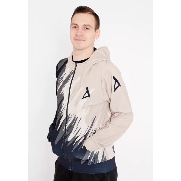  Muška dukserica na zip premium ALTISPORT VOJ/ALM006MI02 CRNA -BRANA 