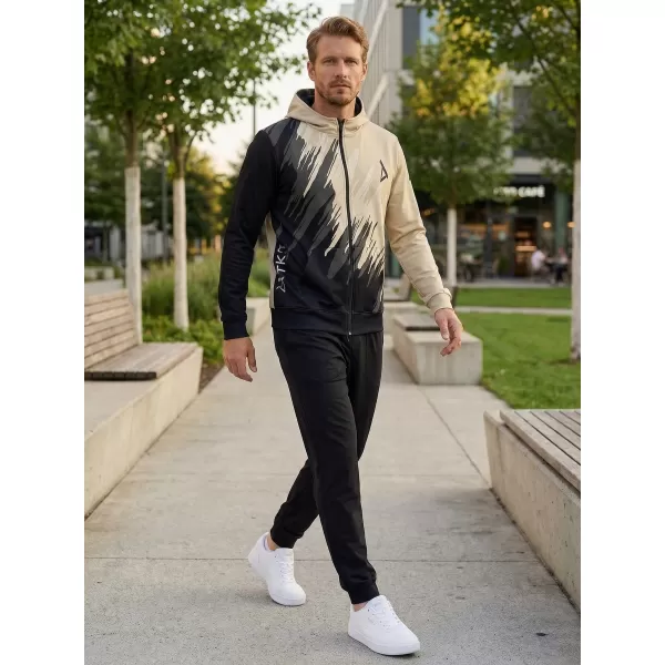  Muška dukserica na zip premium ALTISPORT VOJ/ALM006MI02 CRNA -BRANA 