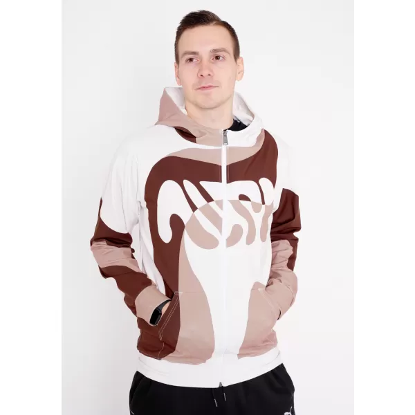  Muška dukserica na zip premium ALTISPORT VOJ/ALM056MI02 SMEĐI 