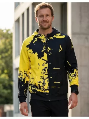 Muška vrhunska majica s patentnim zatvaračem ALTISPORT VOJ/ALM057MI02 FLUO ŽUTA