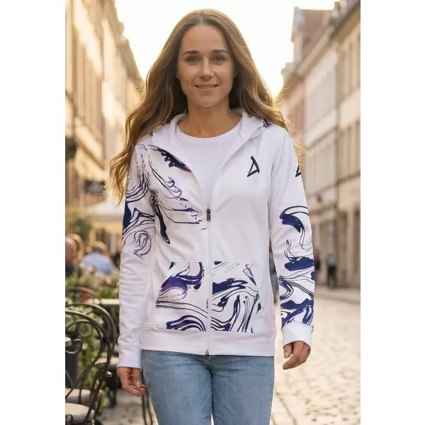  Ženska dukserica na Zip Premium ALTISPORT VOJ/ALW064MI02 BIJELI -VIOLET 