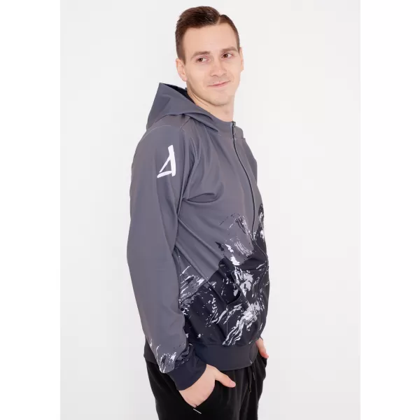  Muška dukserica na zip premium ALTISPORT VOJ/ALM059MI02 SIVA 