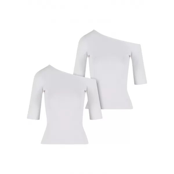  Ženska majica kratkih rukava URBAN CLASSICS TB7096A BIJELO/BIJELO 