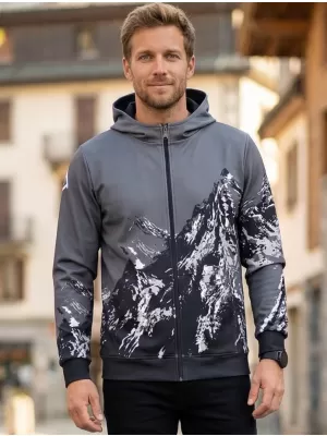 Muška dukserica na zip premium ALTISPORT VOJ/ALM059MI02 SIVA