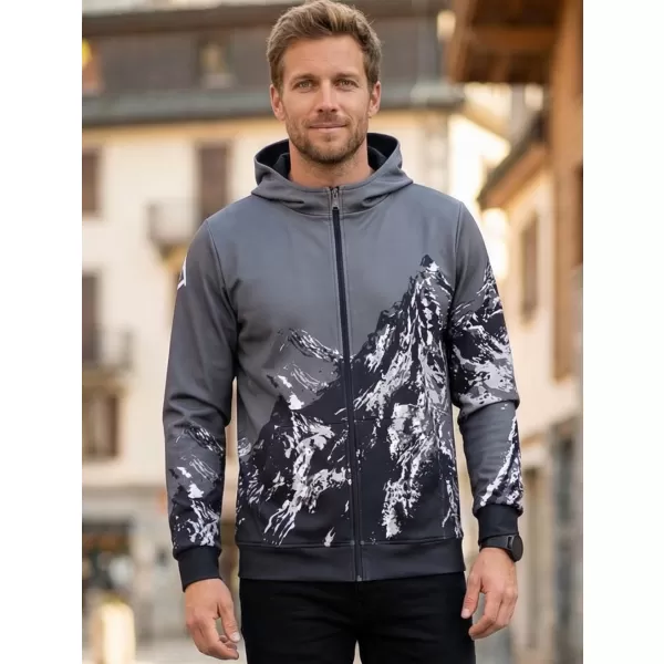  Muška dukserica na zip premium ALTISPORT VOJ/ALM059MI02 SIVA 