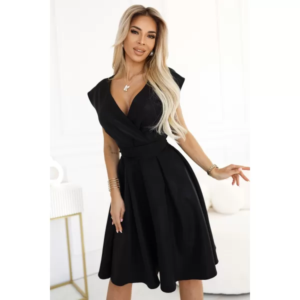 Haljina NUMOCO SCARLETT 348-10 CRNI SA SJAJEM 
