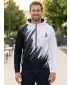 Muška dukserica na zip premium ALTISPORT VOJ/ALM006MI02 CRNO -BIJELI