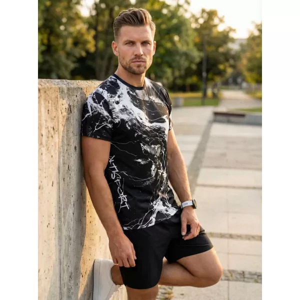  Muška premium funkcionalna majica ALTISPORT VOJ/ALM071TR01 CRNO-BIJELO 