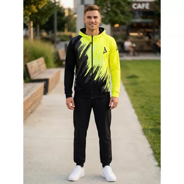  Muška dukserica na zip premium ALTISPORT VOJ/ALM006MI02 CRNI -UKUSAN 