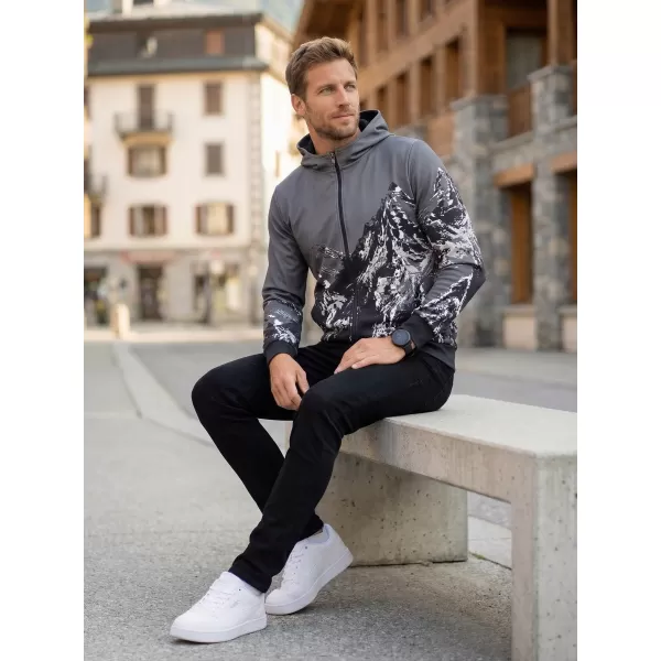  Muška dukserica na zip premium ALTISPORT VOJ/ALM059MI02 SIVA 