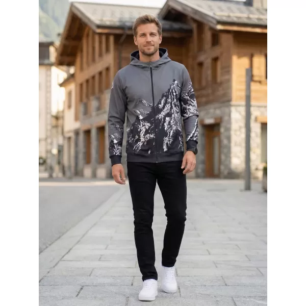  Muška dukserica na zip premium ALTISPORT VOJ/ALM059MI02 SIVA 
