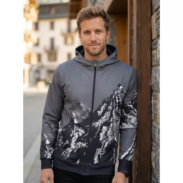  Muška dukserica na zip premium ALTISPORT VOJ/ALM059MI02 SIVA 