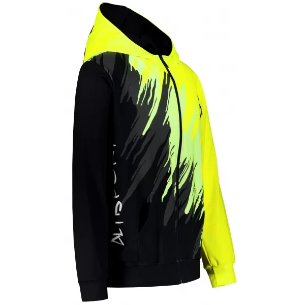  Muška dukserica na zip premium ALTISPORT VOJ/ALM006MI02 CRNI -UKUSAN 