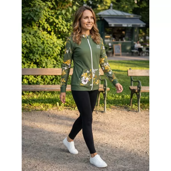  Ženska dukserica na Zip Premium ALTISPORT VOJ/ALW063MI02 KAKI 