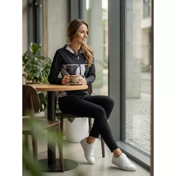  Ženska premium majica s patentnim zatvaračem ALTISPORT VOJ/ALW061MI02 CRNO-BIJELO 