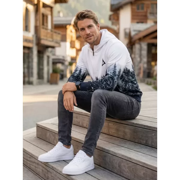  Muška dukserica na zip premium ALTISPORT VOJ/ALM058MI02 BIJELA -ZGRAMA 