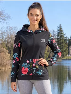 Ženska dukserica na Zip Premium ALTISPORT VOJ/ALW063MI02 CRNI -ZELEN