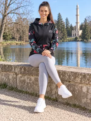 Ženska dukserica na Zip Premium ALTISPORT VOJ/ALW063MI02 CRNI -ZELEN
