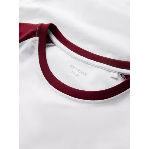  Košulja OMBRE OM-LSCL-0105 BIJELA I MAROON 