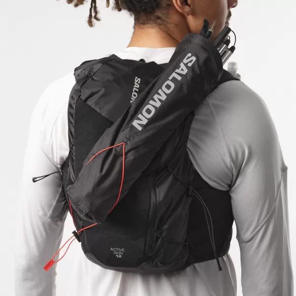  Muški ruksak SALOMON ACTIVE SKIN 12 SET LC2177400 CRNO/METALNO 